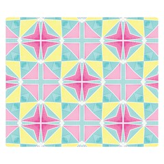 Pastel Block Tiles Pattern Double Sided Flano Blanket (small) 