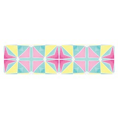 Pastel Block Tiles Pattern Satin Scarf (oblong) by TanyaDraws