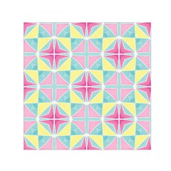 Pastel Block Tiles Pattern Small Satin Scarf (square) by TanyaDraws