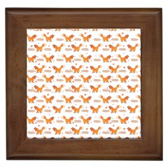 Fox And Laurel Pattern Framed Tiles by TanyaDraws