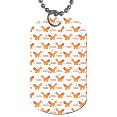 Fox And Laurel Pattern Dog Tag (two Sides)