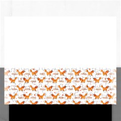 Fox And Laurel Pattern Rectangular Jigsaw Puzzl by TanyaDraws