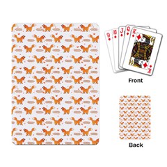 Fox And Laurel Pattern Playing Card