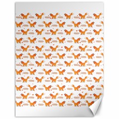 Fox And Laurel Pattern Canvas 12  X 16   by TanyaDraws