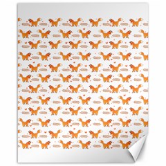 Fox And Laurel Pattern Canvas 16  X 20   by TanyaDraws