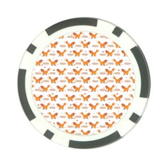 Fox And Laurel Pattern Poker Chip Card Guards (10 Pack)  by TanyaDraws