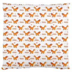 Fox And Laurel Pattern Large Cushion Case (two Sides) by TanyaDraws