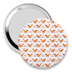 Fox And Laurel Pattern 3  Handbag Mirrors