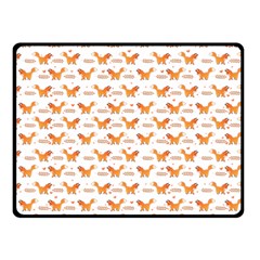 Fox And Laurel Pattern Double Sided Fleece Blanket (small) 