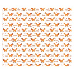 Fox And Laurel Pattern Double Sided Flano Blanket (small) 