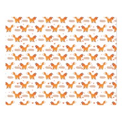 Fox And Laurel Pattern Double Sided Flano Blanket (large) 