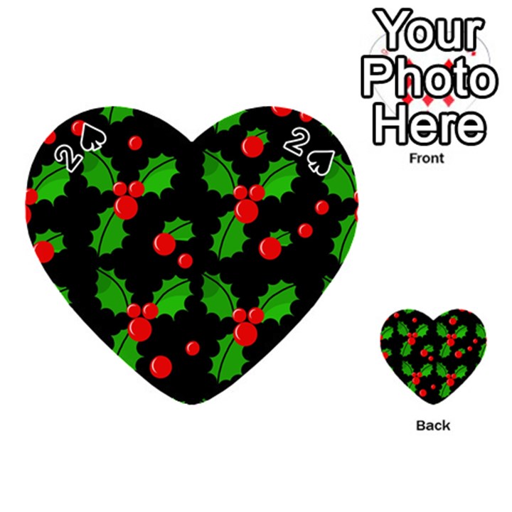 Christmas berries pattern  Playing Cards 54 (Heart) 