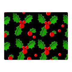 Christmas Berries Pattern  Double Sided Flano Blanket (mini)  by Valentinaart