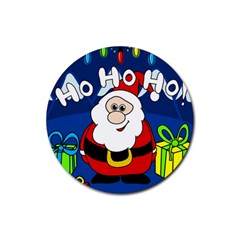 Santa Claus  Rubber Round Coaster (4 Pack)  by Valentinaart