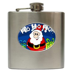 Santa Claus  Hip Flask (6 Oz) by Valentinaart