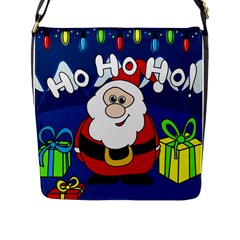 Santa Claus  Flap Messenger Bag (l)  by Valentinaart