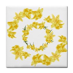 Daffodils Illustration  Tile Coasters by vanessagf