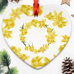 Daffodils Illustration  Ornament (heart)  by vanessagf