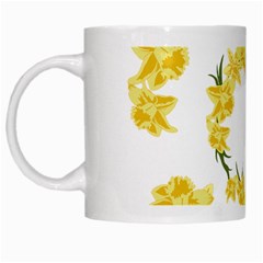 Daffodils Illustration  White Mugs by vanessagf