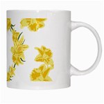 Daffodils Illustration  White Mugs Right