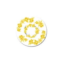 Daffodils Illustration  Golf Ball Marker by vanessagf