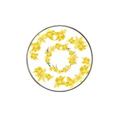 Daffodils Illustration  Hat Clip Ball Marker by vanessagf