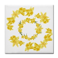 Daffodils Illustration  Face Towel by vanessagf