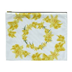 Daffodils Illustration  Cosmetic Bag (xl) by vanessagf