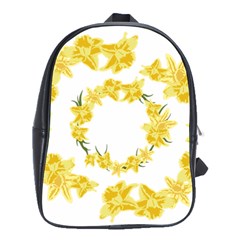 Daffodils Illustration  School Bags(large)  by vanessagf