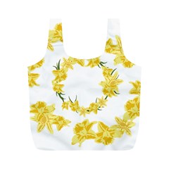 Daffodils Illustration  Full Print Recycle Bags (m) 