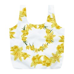 Daffodils Illustration  Full Print Recycle Bags (l)  by vanessagf