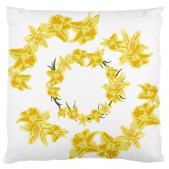 Daffodils Illustration  Standard Flano Cushion Case (two Sides) by vanessagf