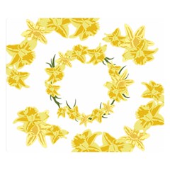 Daffodils Illustration  Double Sided Flano Blanket (small)  by vanessagf