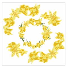 Daffodils Illustration  Large Satin Scarf (square)