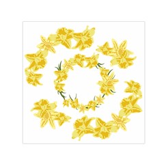 Daffodils Illustration  Small Satin Scarf (square) by vanessagf