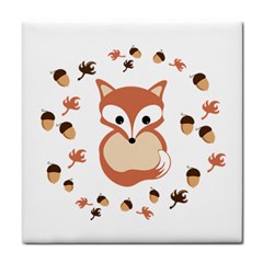 Fox In Autumn Tile Coasters