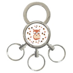 Fox In Autumn 3-ring Key Chains