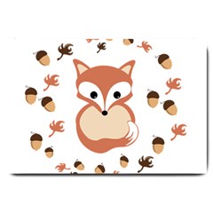 Fox In Autumn Large Doormat  by vanessagf