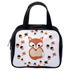 Fox In Autumn Classic Handbags (one Side)