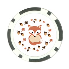 Fox In Autumn Poker Chip Card Guards (10 Pack)  by vanessagf