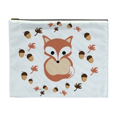 Fox In Autumn Cosmetic Bag (xl) by vanessagf