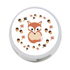 Fox In Autumn 4-port Usb Hub (one Side)