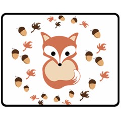 Fox In Autumn Fleece Blanket (medium) 