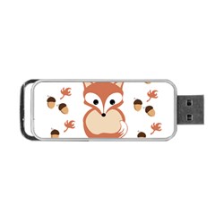 Fox In Autumn Portable Usb Flash (two Sides)