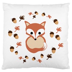 Fox In Autumn Standard Flano Cushion Case (two Sides) by vanessagf