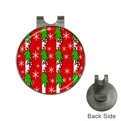 Christmas Tree Pattern - Red Hat Clips With Golf Markers by Valentinaart