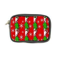 Christmas Tree Pattern - Red Coin Purse by Valentinaart