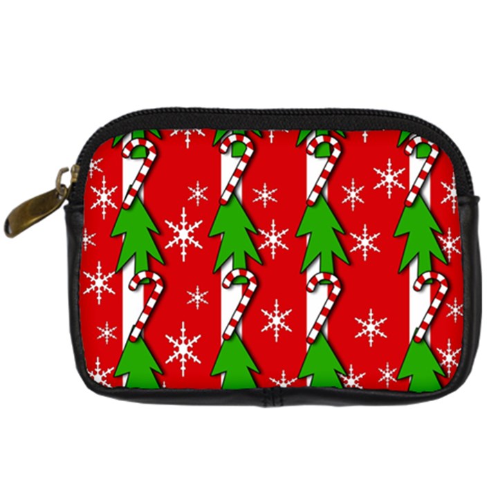 Christmas tree pattern - red Digital Camera Cases