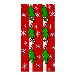 Christmas Tree Pattern - Red Shower Curtain 36  X 72  (stall)  by Valentinaart