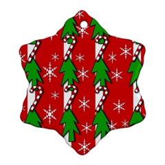 Christmas Tree Pattern - Red Ornament (snowflake) 